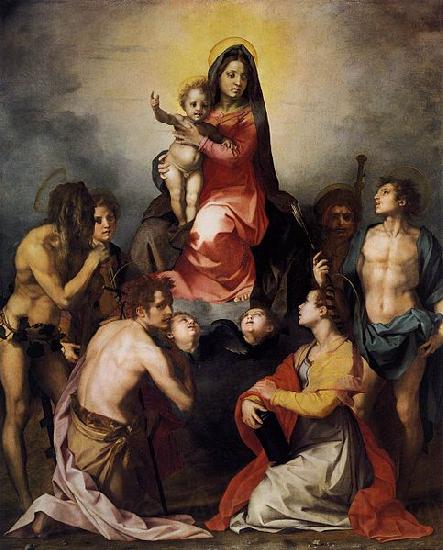 Andrea del Sarto Virgin and Child in Glory with Six Saints